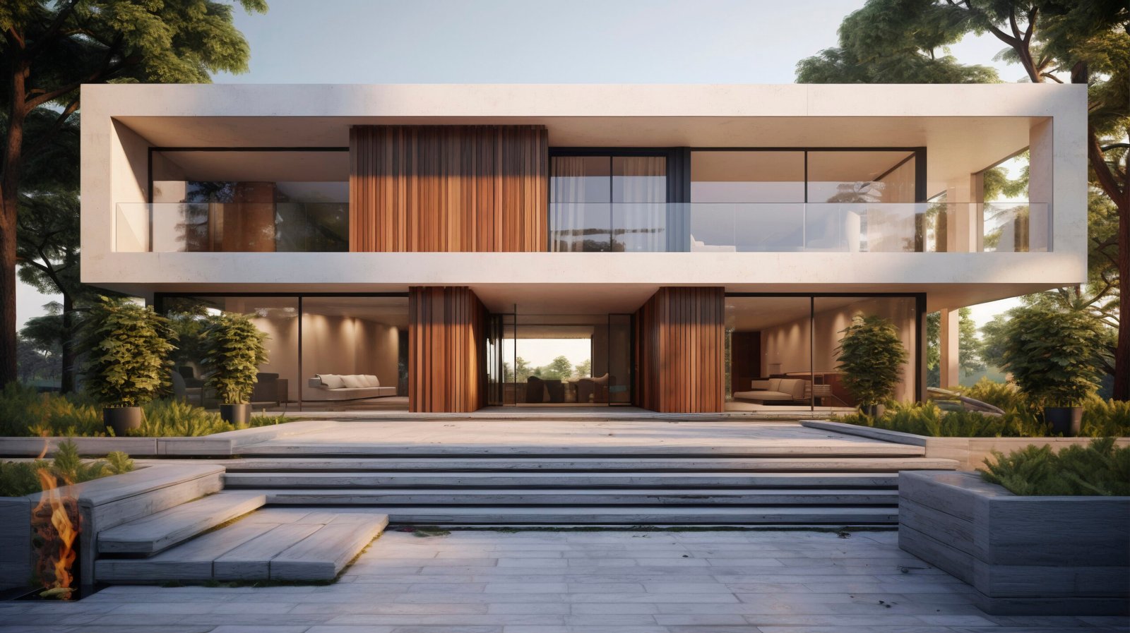 3d house model with modern architecture